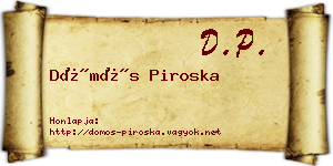 Dömös Piroska névjegykártya